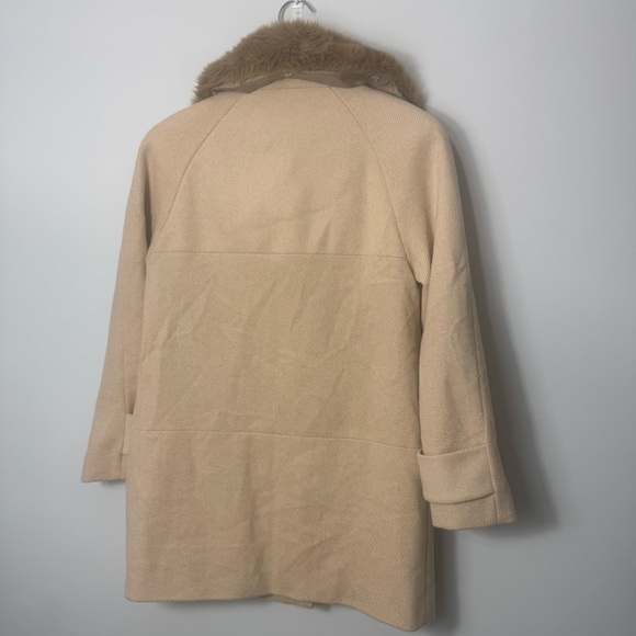Banana Republic wool blend fur collard coat size small - Picture 3 of 3